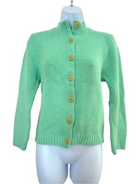 Brentshire Vintage 60s Orlon Knit Cardigan Mint Size Small Twee Classic